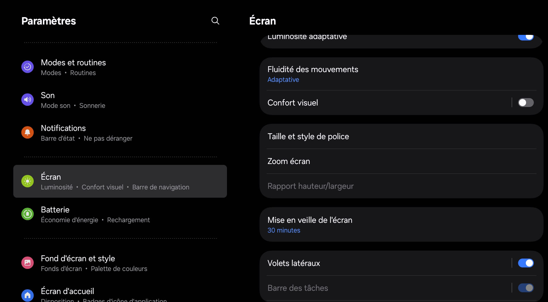 Tablette 1 - Menu